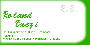 roland buczi business card